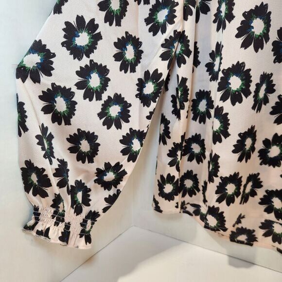 Ted Baker Long Sleeve Top With‎ Keyhole, Flower Print - Pink, Large - Picture 4 of 5